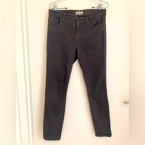 MADEWELL high rise skinny pant, dark grey